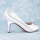 2 1/2"  Heel Satin Shoe - Wedding Shoes  - Choose From Over 200 Color Choices - Custom Wedding Shoe - Pumps - Wedding Pump - Dyeable Shoes
