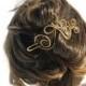 Gold Hair Brooch, Bridal Hair Brooch, Cross, Hair Clip, Hair Slide, Wedding, Hair Accessories, Hair Barrettes, Hair, Hair Sticks