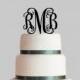 Wedding Cake Topper, Vine Monogram Cake Topper, Personalized Cake Topper, Interlocking Monogram Acrylic Cake Topper