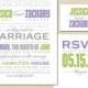 Vintage Typography Wedding Invitation - Printed Invitations or Printable Files