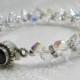 Crystal Tennis Bracelet, Swarovski Clear Silver Rhinestone, Bride Accessories, Handmade Bridal Wedding Jewelry, April Birthday