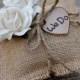 Wedding Ring Pillow Rustic Wedding, Rustic Ring Wedding Pillow Cream Paper Roses, Personalized "We Do", Shabby Chic Weddings