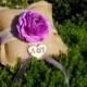 Ring Bearer Pillow Purple silk flower over 45 different flowers and 35 ribbon to select from