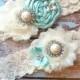 61 different colors / Wedding garter / TIFFANY BLUE garter SET / wedding garters / bridal garter/ lace garter / vintage lace garter