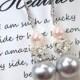 Pink gray -Wedding Jewelry Bridesmaid Gift Bridesmaid Jewelry Bridal Jewelry  Pearl Drop  Cubic Zirconia NECKLACE