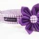 Purple Gingham Collar Flower Set