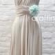 Bridesmaid Dress Infinity Dress Champagne Knee Length Wrap Convertible Dress Wedding Dress