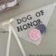Ivory Ring Bearer Dog Of Honor Girl Collar with Flowers Bandana Rustic Burlap Wedding Photo Prop