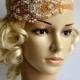 Gold Pearl Rhinestone flapper Gatsby Headband, Wedding bridal Headband,Crystal Headband  Headpiece,Bridal Headpiece, 1920s Flapper headband