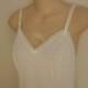 Vintage full slip white nylon & lace  nightgown sexy lingerie 36 bust
