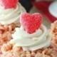 Valentines Day Rice Krispie Treat Cupcakes