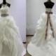 Actual Picture Sweetheart Ravishing Luxury Pleated Opal Organza Juliette Bridal Ball Gown Wedding Dresses Lace Up Chapel Train Online with $164.34/Piece on Hjklp88's Store 