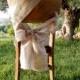 50 Burlap chair sash - Rustic wedding