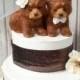 SALE cutest OOAK brown bear wedding cake topper