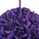Garden Rose Kissing Ball - Purple - 10 Inch Pomander Extra Large
