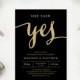 Printed - She Said Yes Engagement Party Invitation