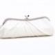 Bella Bridal Clutch - Off White - Custom - monogram - wedding purse