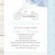 couples shower invitation printable purple blue bridal shower wedding shower tandem bicycle hearts digital invite customizable personalized