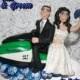 Wedding Cake Topper, Bride & Groom on Jet Ski