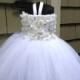 White Flower Girl Dress Tutu Special Occasion Wedding Dress