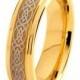 Irish Knot Gold Titanium Engagement Ring US Size 3 - 18