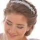 Wired Pearl and Crystal Wedding Tiara, One of a Kind Wired Beaded Bridal Headpiece, Wedding Hair Accessory
