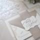 Reserved Listing for Madeline--Lovely Ivory and Lace Wedding Invitation