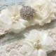 Ivory Wedding Garter Set / Bridal Garter /CUSTOMIZE IT / Toss Garter Included / Lace Garter Set / Garter Belt