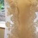 Handmade Custom Couture OOAK Chapel Veil-Hand Embroidered Applique Pearl and Lace Bridal Veil-Scallop Edging-CRBoggs Original Design