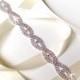 Infinity Rhinestone Bridal Belt Sash - White Ivory Silver Satin Ribbon - Rhinestone Crystal - Wedding Dress Belt - Extra Long