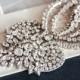 Crystal Wedding dress sash - Hearts Art 15 inches (Made to Order)