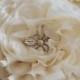 Ivory satin Chiffon rosette, wedding decors, wedding chair sash, table bouquet