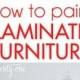 Sewing Cabinet Makeover {How To Paint Laminate Furniture}