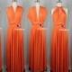 Weddings Wrap Infinity Convertible Dress Full Length Orange Evening Party Formal Bridesmaid Dress