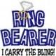 RING BEARER - I Carry The Bling - Applique - Machine Embroidery Design - 8 Sizes