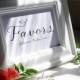 Favors Wedding Party Table Sign - Please take one - Chic Decoration - Romantic Elegant Calligraphy - Shimmer Sparklers Send off Cards Gifts