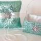 Sequin Flower Girl Basket and Wedding Ring Pillow Set - Custom Made