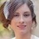 Blusher Veil, Birdcage Veil, Blusher Wedding Veil, Bridal Veil, French Tulle, Ivory, White, Wedding Hair Accessories