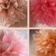 Romantic Goddess..5  Tissue Paper Pom Poms - Wedding Decor - Flowers - DIY - 1st Girl Birthday