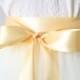 Buttercup Yellow Bridal Sash, Light Yellow Wedding Sash, Yellow Bridal Belt, Bridesmaid Sash, Satin Ribbon Bridal Sash, 1.5 Inches Wide