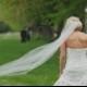 65 inches, single tier waltz length wedding veil, bridal veil available in white, diamond white, light ivory, and ivory