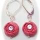Ranunculus Drop Earrings - More Colors, Bridesmaid Earrings, Bridal Party Jewelry, Flower Drop Earrings