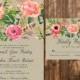 Watercolor Floral Wedding Invitation Set