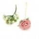 Pink Rose Bobby Pins, Floral Hair Accessory, Garden Wedding, Pink Flower Bobby Pin