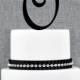 Personalized Monogram Initial Wedding Cake Toppers -Letter O, Custom Monogram Cake Toppers, Unique Cake Toppers, Traditional Initial Toppers