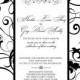 Wedding or Bridal Shower Invitation  //customize with your colors// - Formal swirls design