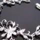 Bridal crystal bracelet, Wedding bracelet, Flower bracelet, Bridal bracelet, Bridesmaid jewelry, Cubic zirconia bracelet