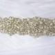 JANELLE - Swarovski Pearls And Rhinestones Encrusted Bridal Sash, Wedding Beaded Belt, Crystal Belt