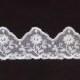 5 Yards White Raschel Lace Embroidered Flower 2" Wide
