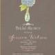 Bridal Shower invitation  Wedding Shower invitation Hydrangea Shabby Chic party Invitation Card Design elegant with Chandelier - card 151